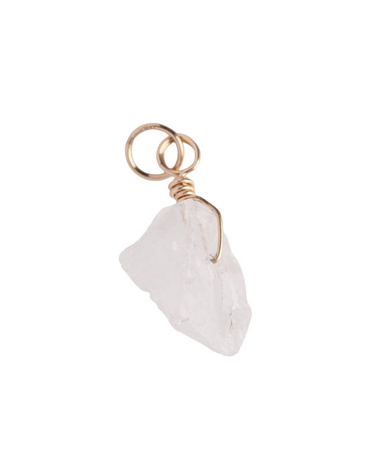 Raw Clear Quartz Charm #1