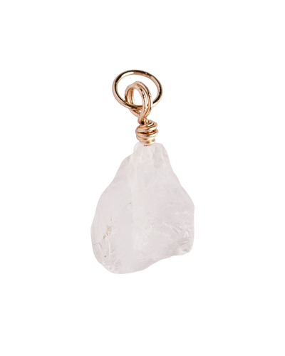 Raw Clear Quartz Charm #1