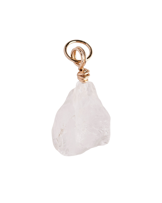Raw Clear Quartz Charm #1